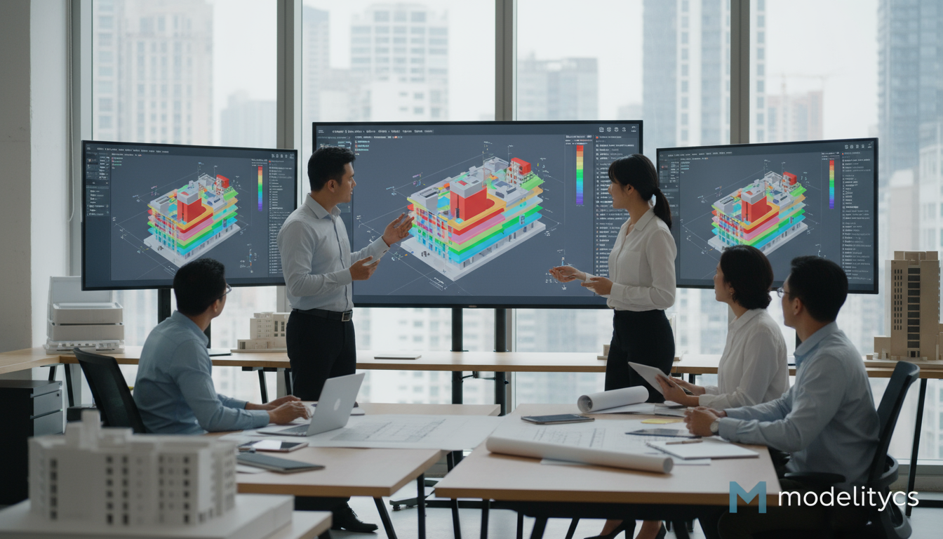 BIM coordination dashboard highlighting clash resolution